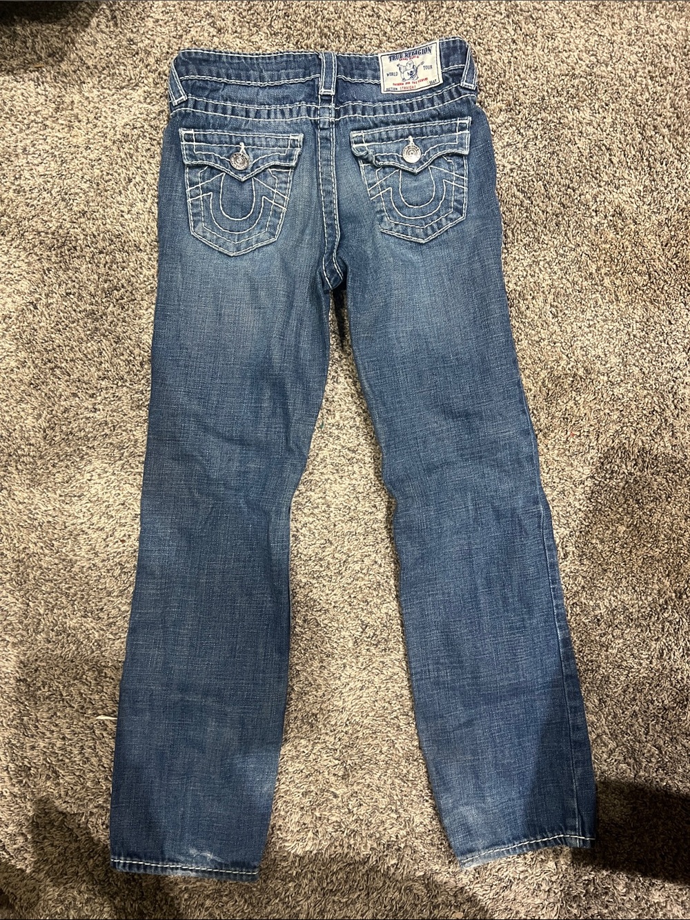 True Religion Women's Medium Blue Straight Leg Jeans